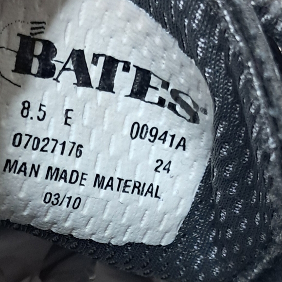 Bates 00941A Black Patent Oxford Dress Shoes Lace Up Round Toe 8.5E Non Marking main image 4